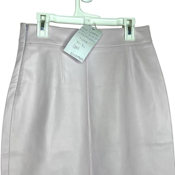 Susana Monaco Essential Faux Leather Pencil Skirt in Opal Small - Picture 8 of 16